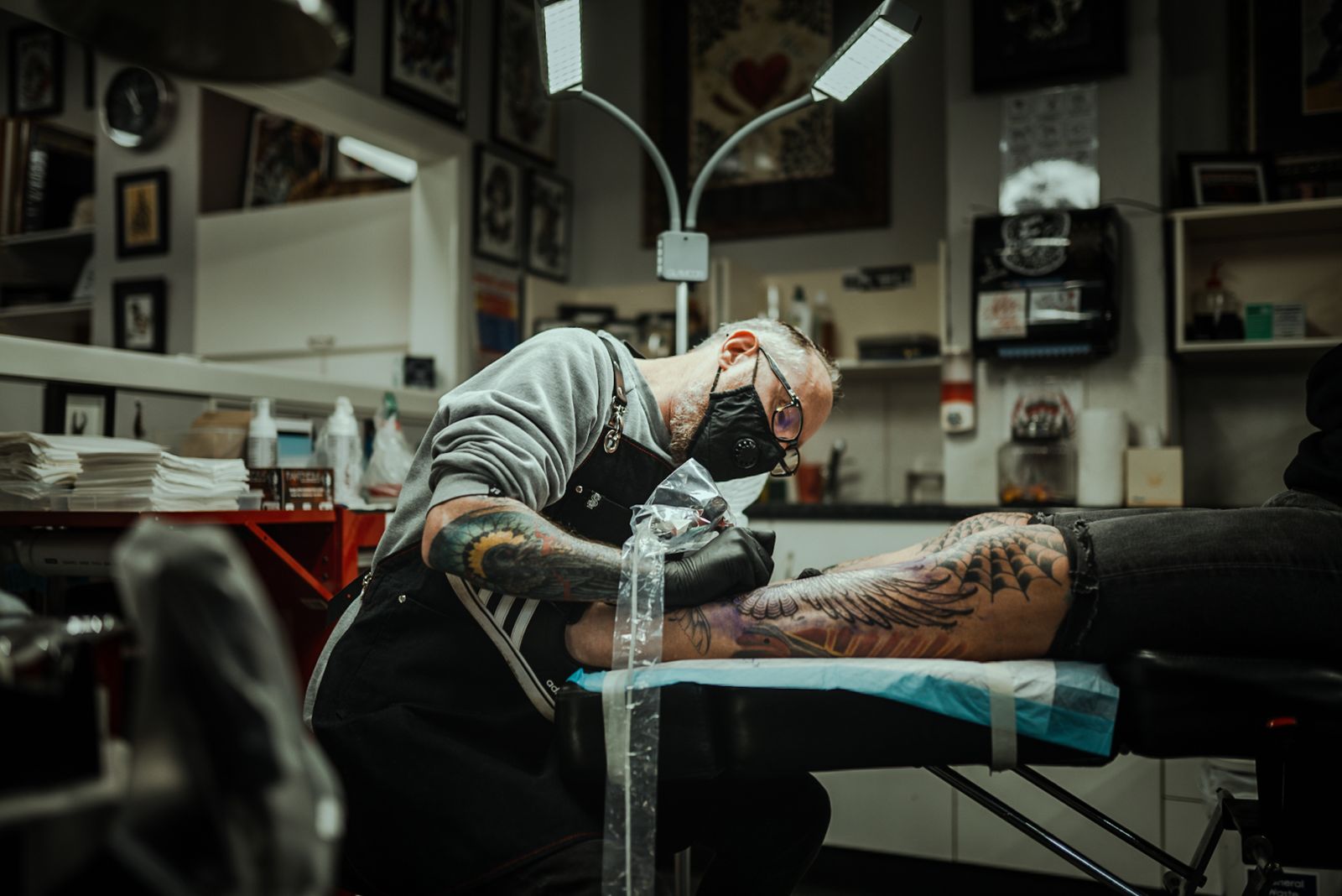 Tattoo in progress